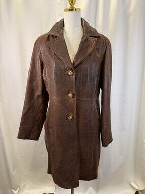 Women's Leather  Coat Michael Kors Brown Sz L